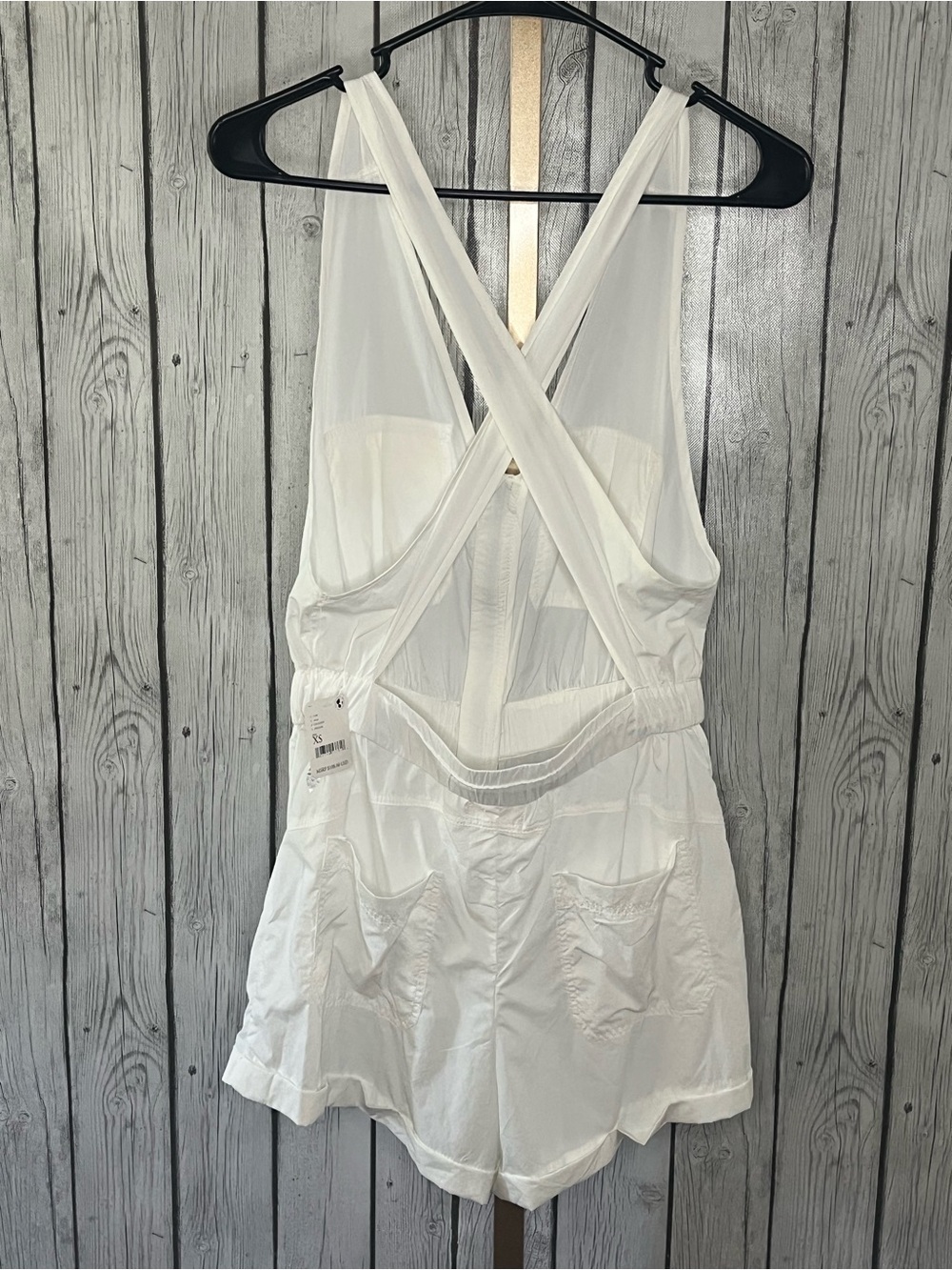 NWT FP Movement Free People Noiseless Back On Trek Romper White utility - Picture 9 of 11